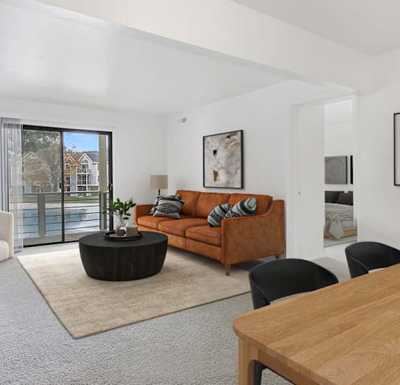 Living Room at North Pointe Apartments, Indiana, 46514