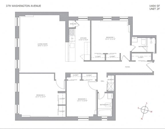Floor Plan  3 Bedroom 2 Bathroom