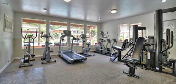 state of the art gym at Casa Alberta, Sunnyvale, CA, 94087