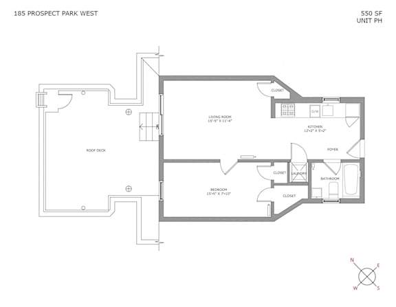 Floor Plan  1 Bedroom 1 Bathroom
