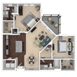 Floor Plan  Floorplan 2B at Integra 360 Apartments in Winter Springs, FL