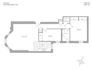 Floor Plan 2 Bedroom 1 Bathroom
