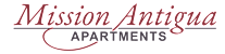 The image is of a logo for Mission Antigua Apartments.