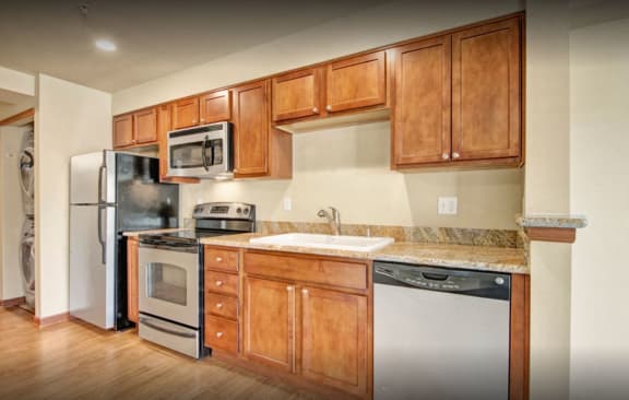 Aventine Apartments Kitchen Sink and Appliances