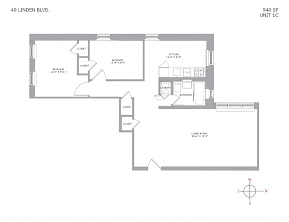 Floor Plan  2 Bedrooms