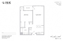 1 Bedroom 1 Bathroom Floor Plan at The Link at Aberdeen Station, Aberdeen, New Jersey
