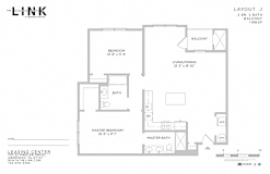 2 Bed 2 Bath Floor Plan at The Link at Aberdeen Station, Aberdeen, New Jersey