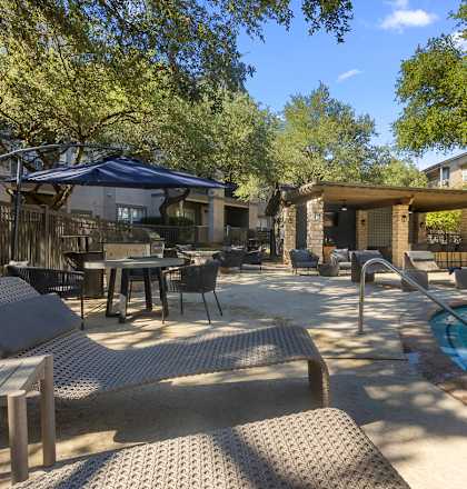 Poolside Relaxing Area at Villas at Rogers Ranch, San Antonio, 78258