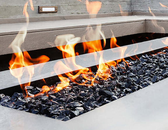 outdoor fireplace