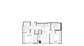 2 Bedroom 2 Bath floorplan at Velaris Living Apartments, Denver, 80205