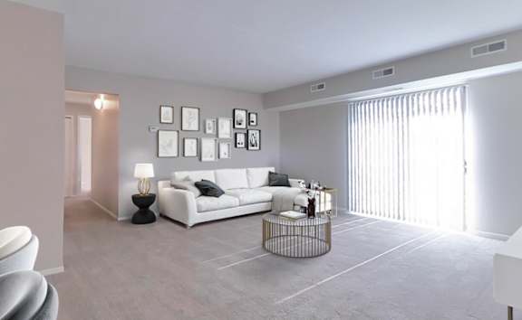 Spacious living rooms and patios/balconies