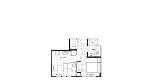 A1 Floorplan at Velaris Living Apartments, Colorado, 80205