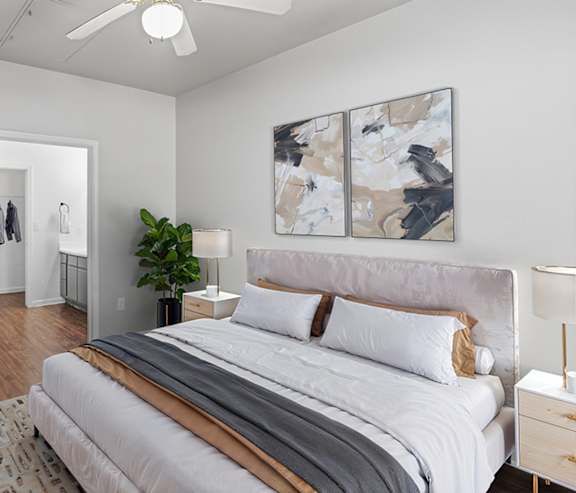 Bedroom at Almeda Park Apartments in Houston TX