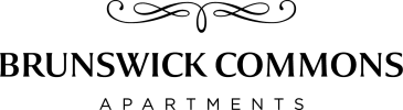 a logo for brunswick commons apartments