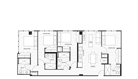 A floor plan of a house with 4 bedrooms and 14.33 square feet of bath.