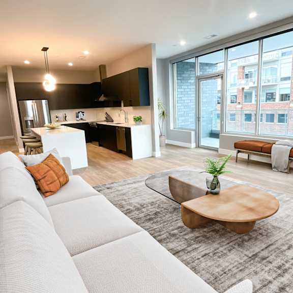 Living room at apartments in Royal Oak, MI | Main Living Apartments