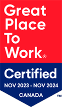 a sign that reads great place to work certified