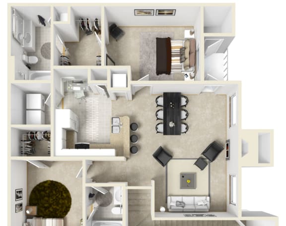 floorplan two bedroom two bathroom with garage