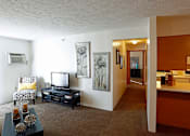 Thumbnail 8 of 15 - Living Roomat McClellan Estates III Apartments , Marshall, Michigan