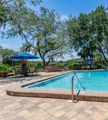 Crystal Clear Swimming Pool at L'Estancia Apartments in Sarasota, FL
