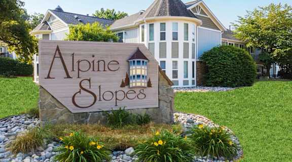 Exterior at apartments in Grand Rapids, MI | Alpine Slopes Apartments