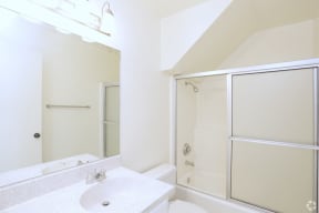 View of newly renovated bathroom