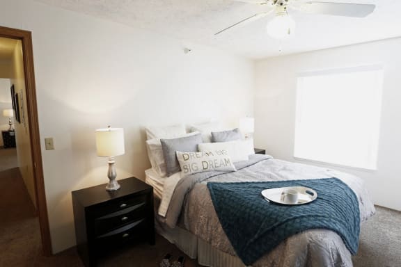 Master Bedroom area at McClellan Estates III Apartments , Marshall, Michigan