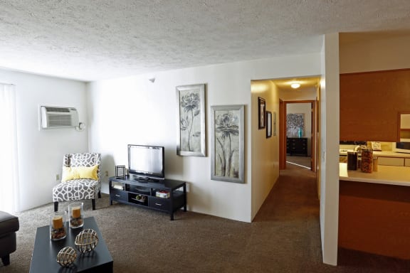 Living Roomat McClellan Estates III Apartments , Marshall, Michigan