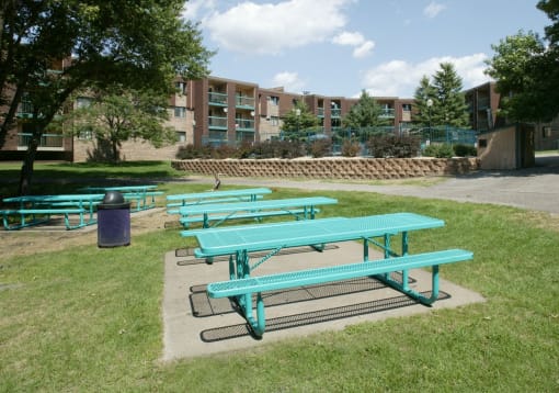 Woodland North Apartments picnic tables