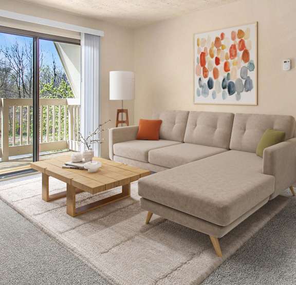 Living Room at Swiss Valley Apartments, Wyoming, MI, 49509
