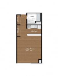 Studio 1 bath A at Lenox Club Apartments, Arlington, 22202