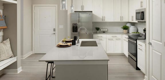 Large Kitchen with Breakfast Bar
