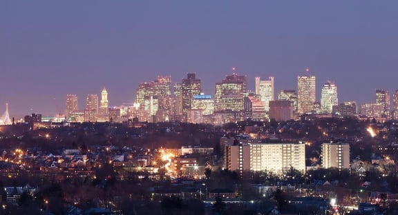 Arlington 360 Neighborhood Views of Boston at Dusk