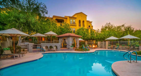 Swimming Pool with Cabanas