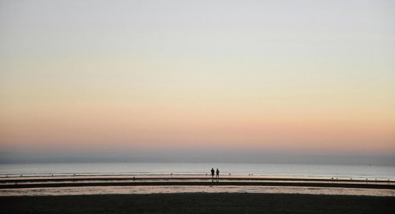 Massachusetts Beach at Sunset