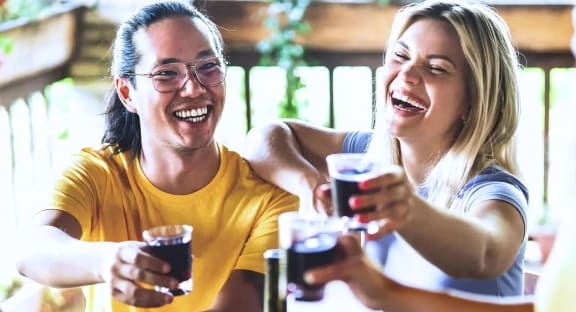 Friends Enjoying a Drink