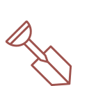A shovel icon is displayed in the image.
