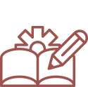 A pencil is placed on an open book.