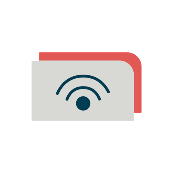 A white card with a blue Wi-Fi symbol on it at Cherrywood Apartments, D18 VY3V, DUBLIN 18