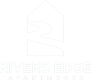 a logo for rivers edge apartments