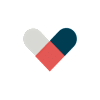 A heart-shaped pill with a white, red, and blue section at Cherrywood Apartments, D18 VY3V, DUBLIN 18