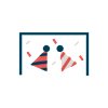 Two party hats are inside a rectangular frame at Cherrywood Apartments, D18 VY3V, DUBLIN 18