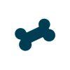 A blue bone icon on a black background at Cherrywood Apartments, D18 VY3V, DUBLIN 18