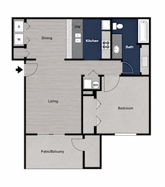 A kitchen with a white refrigerator, a white sink, and wooden cabinets at Creekside Square Apartments, Indianapolis, IN 46254.