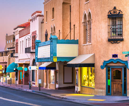 a street scene in the french quarter of new orleans at Vizcaya, Santa Fe, NM, 87505