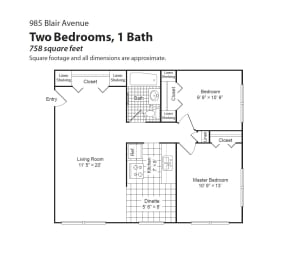 Blair Place floorplan, St. Paul, Minnesota
