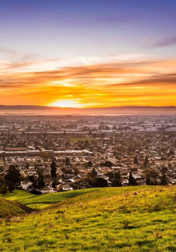 Beautiful View of Sunset in Hayward, California