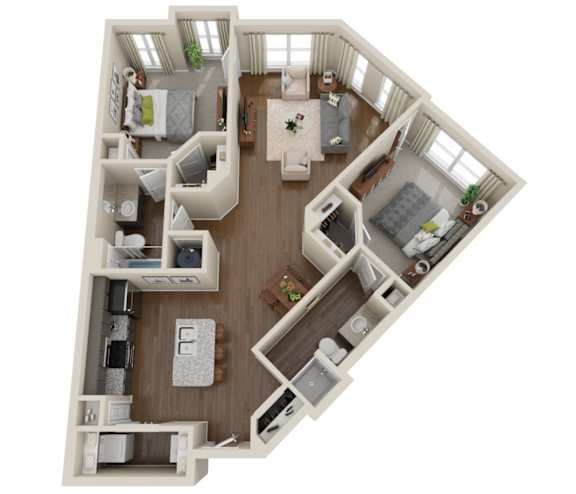 2 bedroom, 2 bath (3)