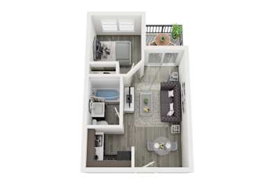 1 bed 1 bath A at The Vine on 8th, Las Vegas, NV, 89101