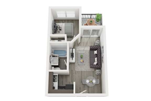 1 bed 1 bath A at The Vine on 8th, Las Vegas, NV, 89101